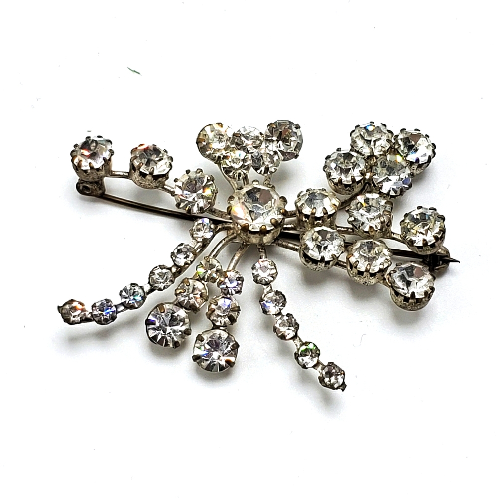 50's Made in Austria Rhinestone Lapel Pin Retro